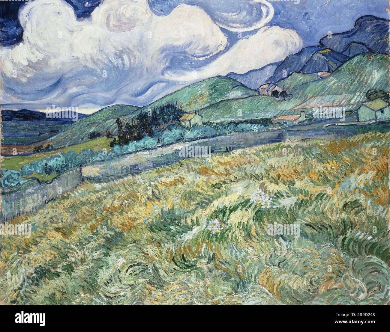 Vincent van Gogh – Berglandschaft hinter dem Saint-Paul Hospital 1889. 70,5 x 88,5 cm Stockfoto