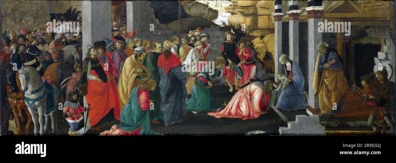 Sandro Botticelli und Filippino Lippi - Verehrung der Könige с1470 Stockfoto