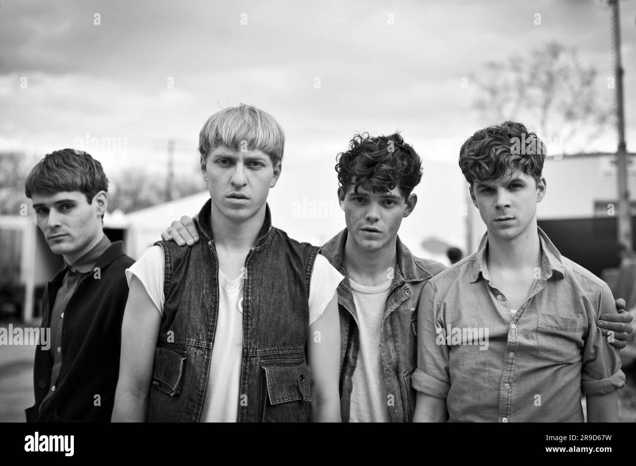 Porträt der Brooklyn Band, The Drums während SXSW 2010 Stockfoto