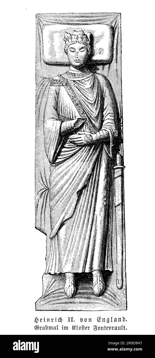 Grab von Heinrich II. Von England in der Abtei Fontevraud, Anjou, Frankreich, 12. Jahrhundert Stockfoto