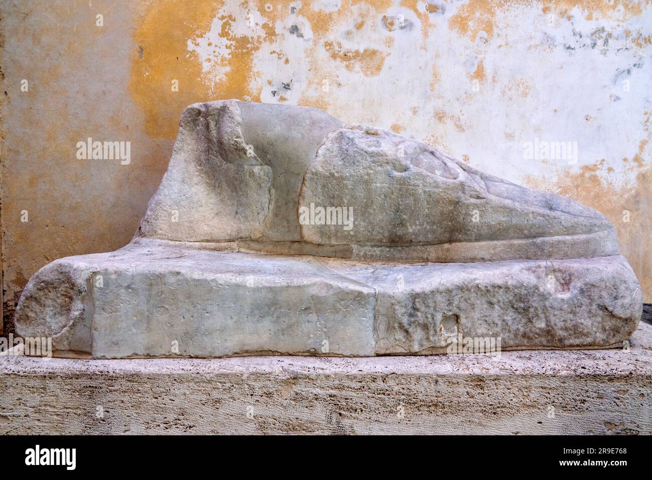 „Piè di Marmo“ (Marmorfuß) bleibt in Rom, Italien Stockfoto