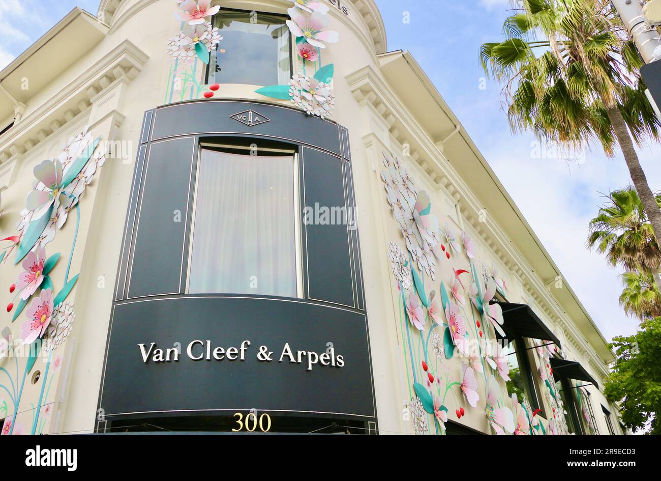 Van Cleef & Arpels ein französisches Luxusschmuckunternehmen im Rodeo Drive Beverly Hills Los Angeles Kalifornien USA Stockfoto