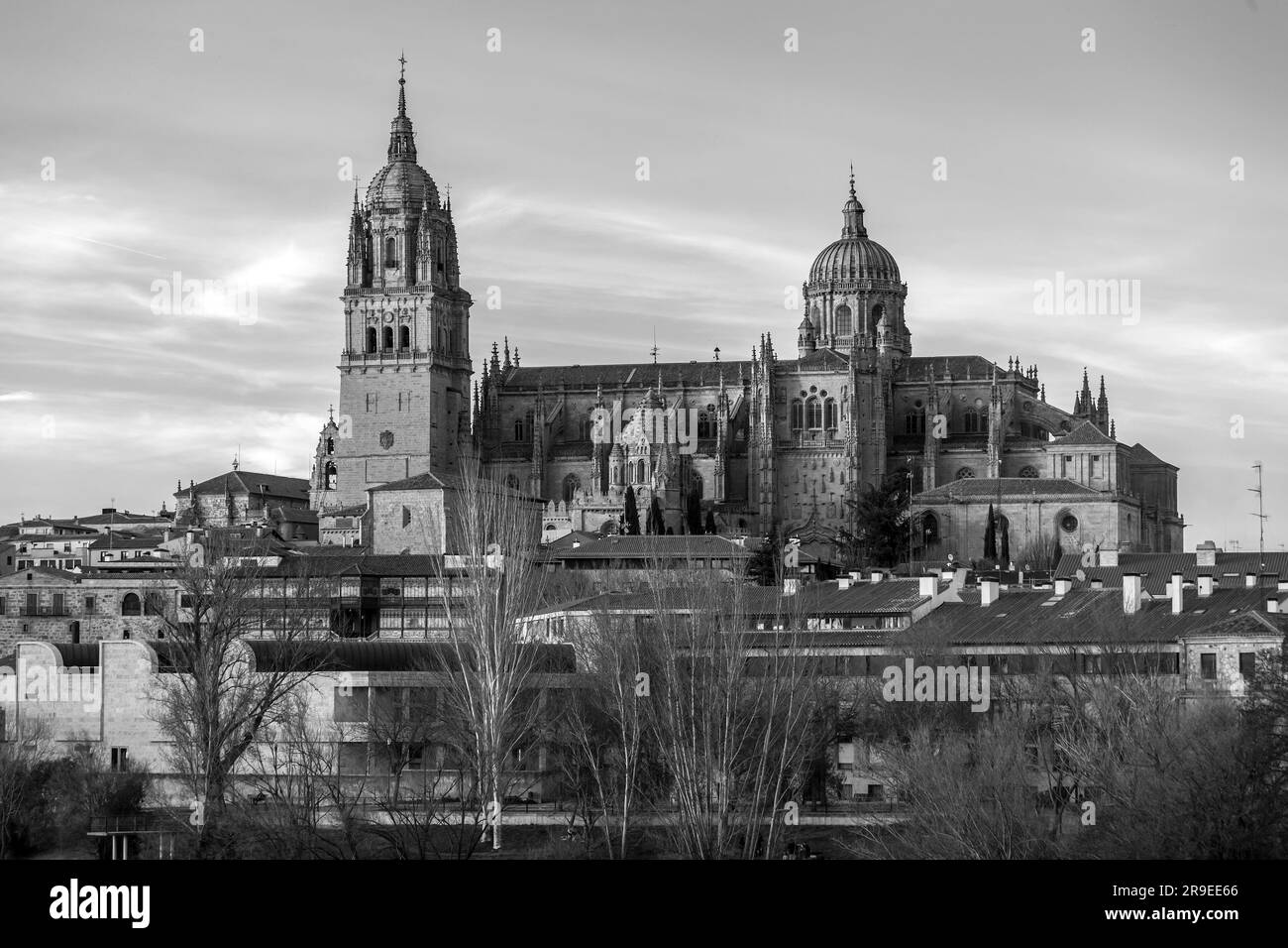 Salamanca, Spanien - 20. FEBRUAR 2022: Die Neue Kathedrale, Catedral Nueva ist eine der beiden Kathedralen von Salamanca. Gebaut zwischen 16. und 18. Centur Stockfoto