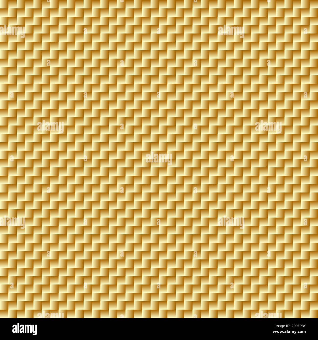 Hintergrund mit goldenem Gitter Nahtloses Muster Abstrakter 3D-Hintergrund Vektorgrafik mit goldenem Mosaik Tapetendesign Stock Vektor