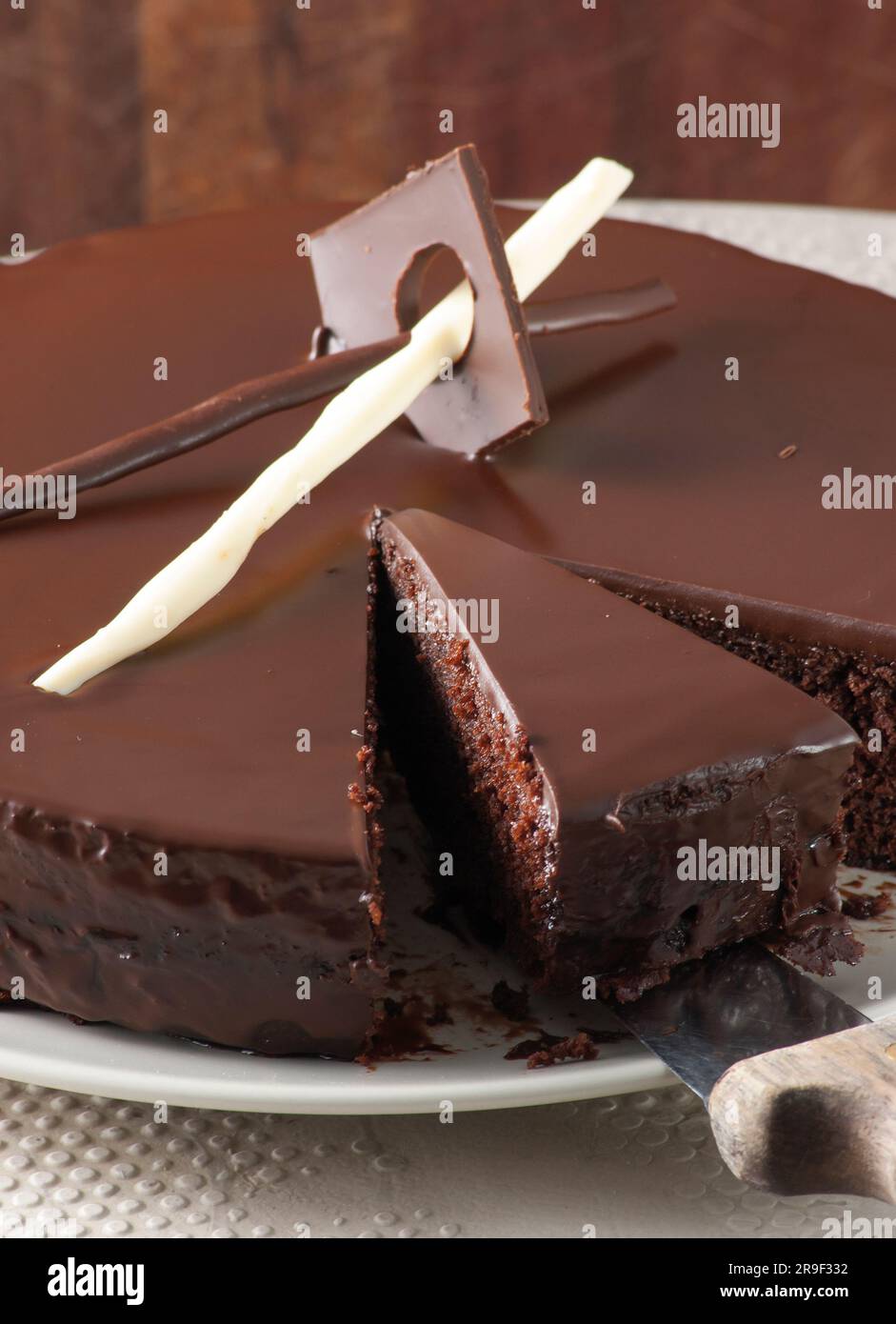 Schokoladen-Kuchen Stockfoto