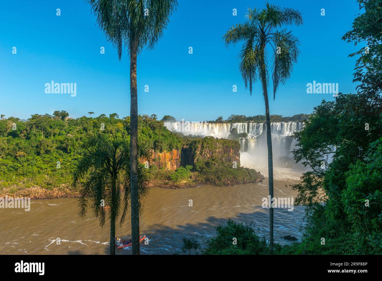 Lower Circuit, Cataratas del Iguazú, Iguazu Wasserfälle, Nationalpark Iguzú, UNESCO-Weltkulturerbe, Province Misiones, Argentinina, Lateinamerika Stockfoto