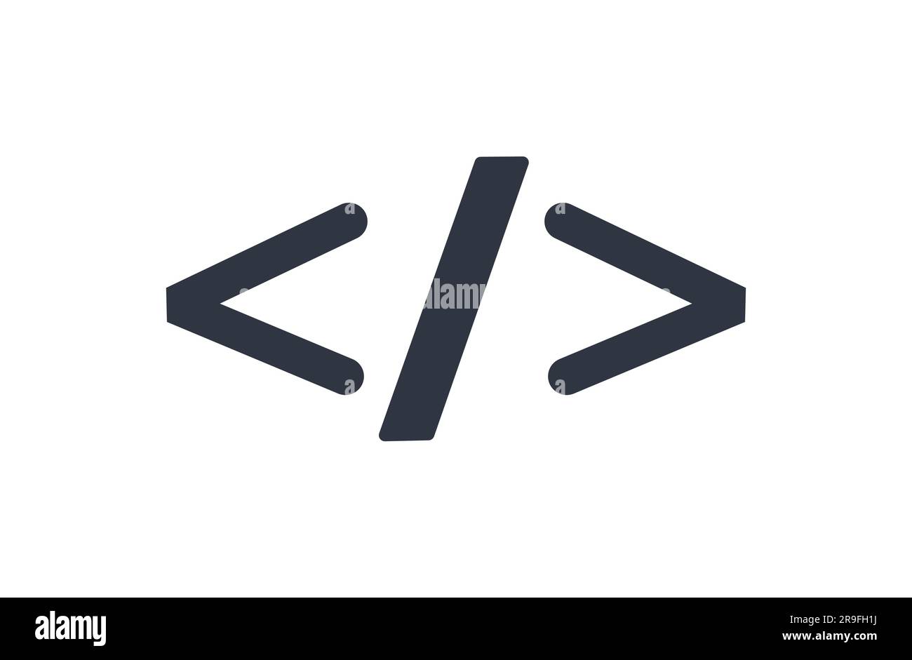 Isoliertes und monochromatisches Codesymbol. Vector Illustrator. Stock Vektor