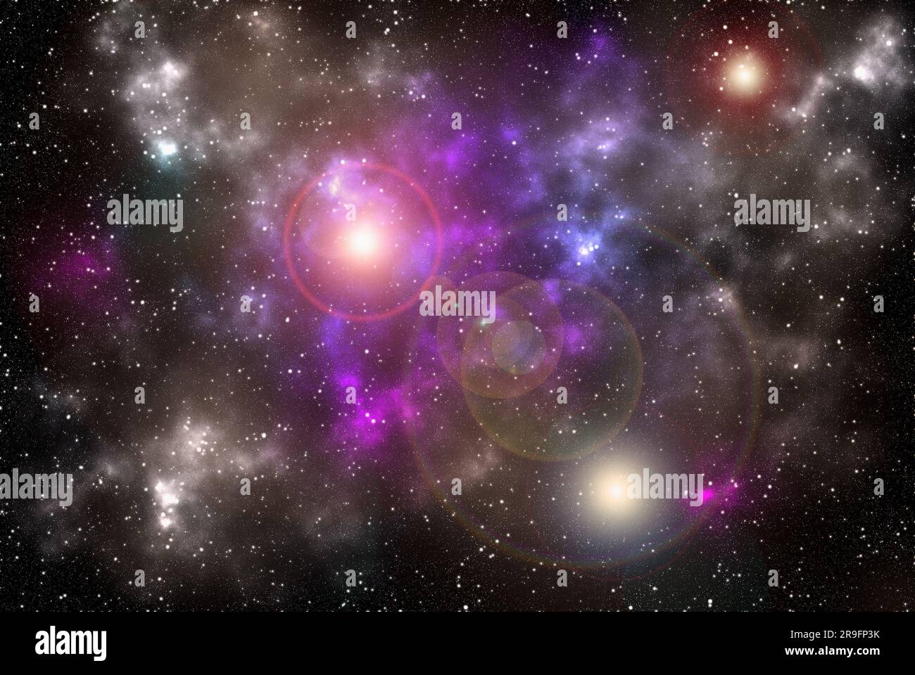 Planeten und Galaxie, Science Fiction Wallpaper. Schönheit des tiefen Raumes. Milliarden von Galaxien im Universum kosmischer Kunsthintergrund Stockfoto
