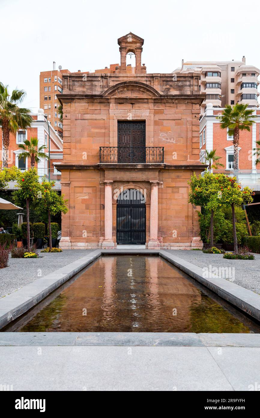 Die Kapelle des Hafens von Malaga, La capilla del puerto de Malaga. Stockfoto