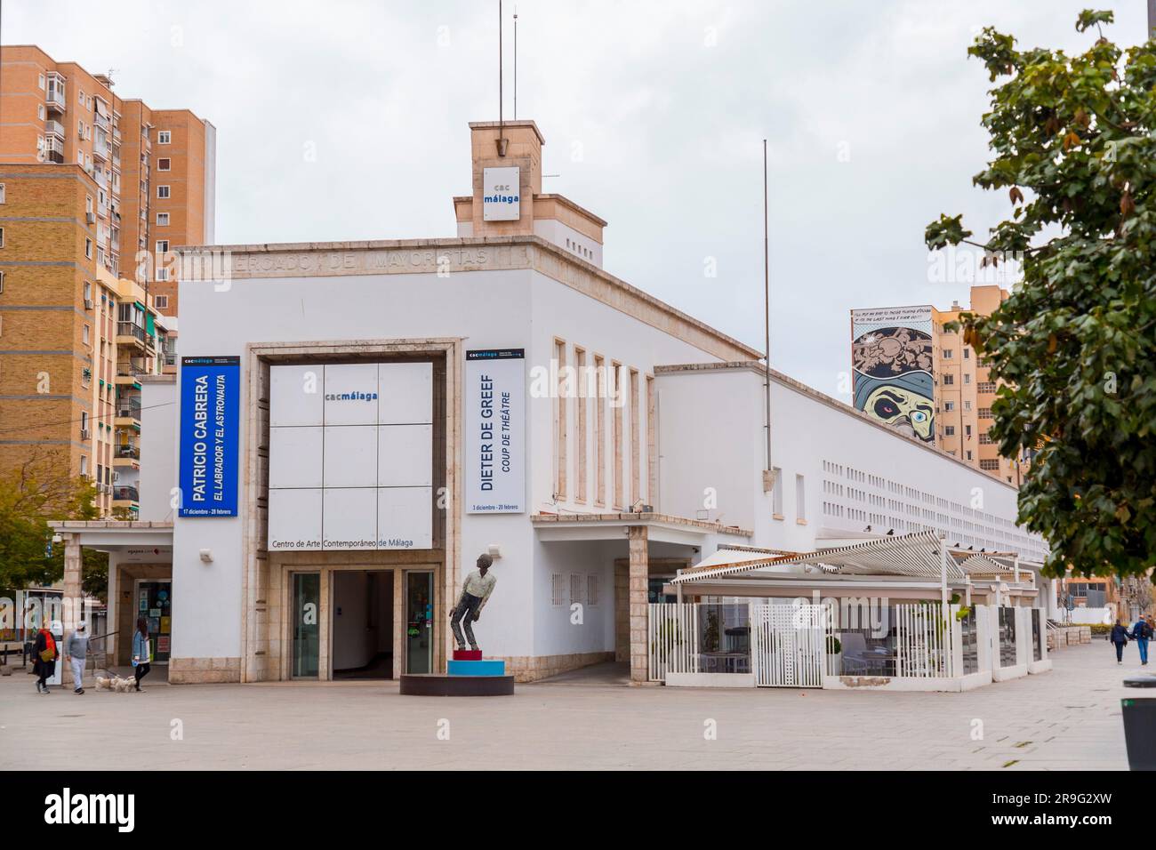 Malaga, Spanien - 27. FEBRUAR 2022: Zentrum für zeitgenössische Kunst von Malaga, CAC Malaga in der Calle Alemania in Malaga, Andalusien, Spanien. Stockfoto