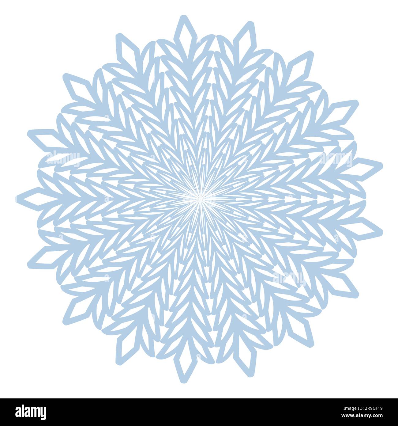 Schneeflocke im Winterdesign gestrickt Vektordarstellung isoliert auf weißem Hintergrund Stock Vektor