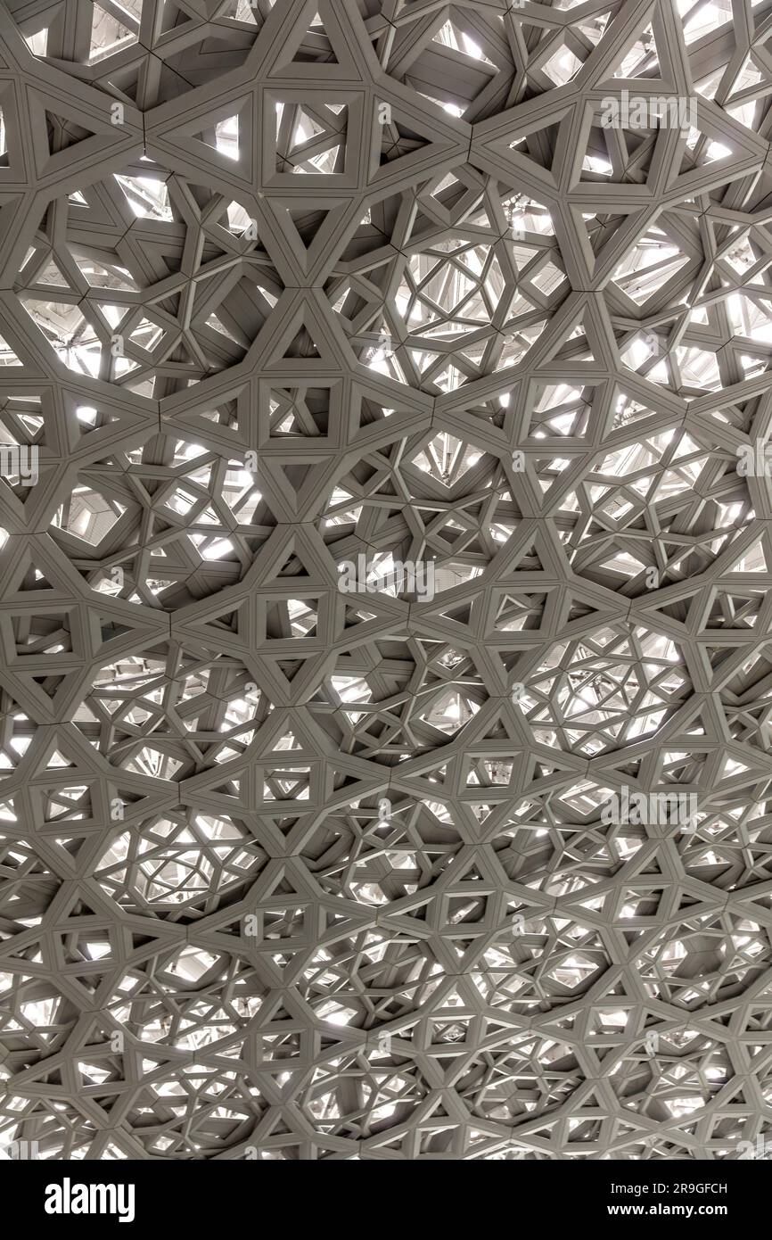 Innendecke des Louvre-Museums, Abu Dhabi, VAE Stockfoto