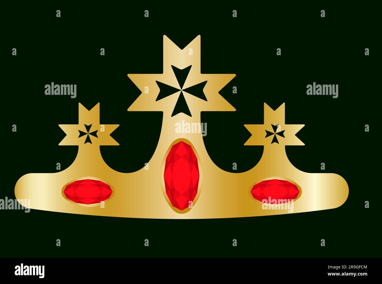 PRETYZOOM Königskrone Set - 2x Mittelalter Tiara Gold