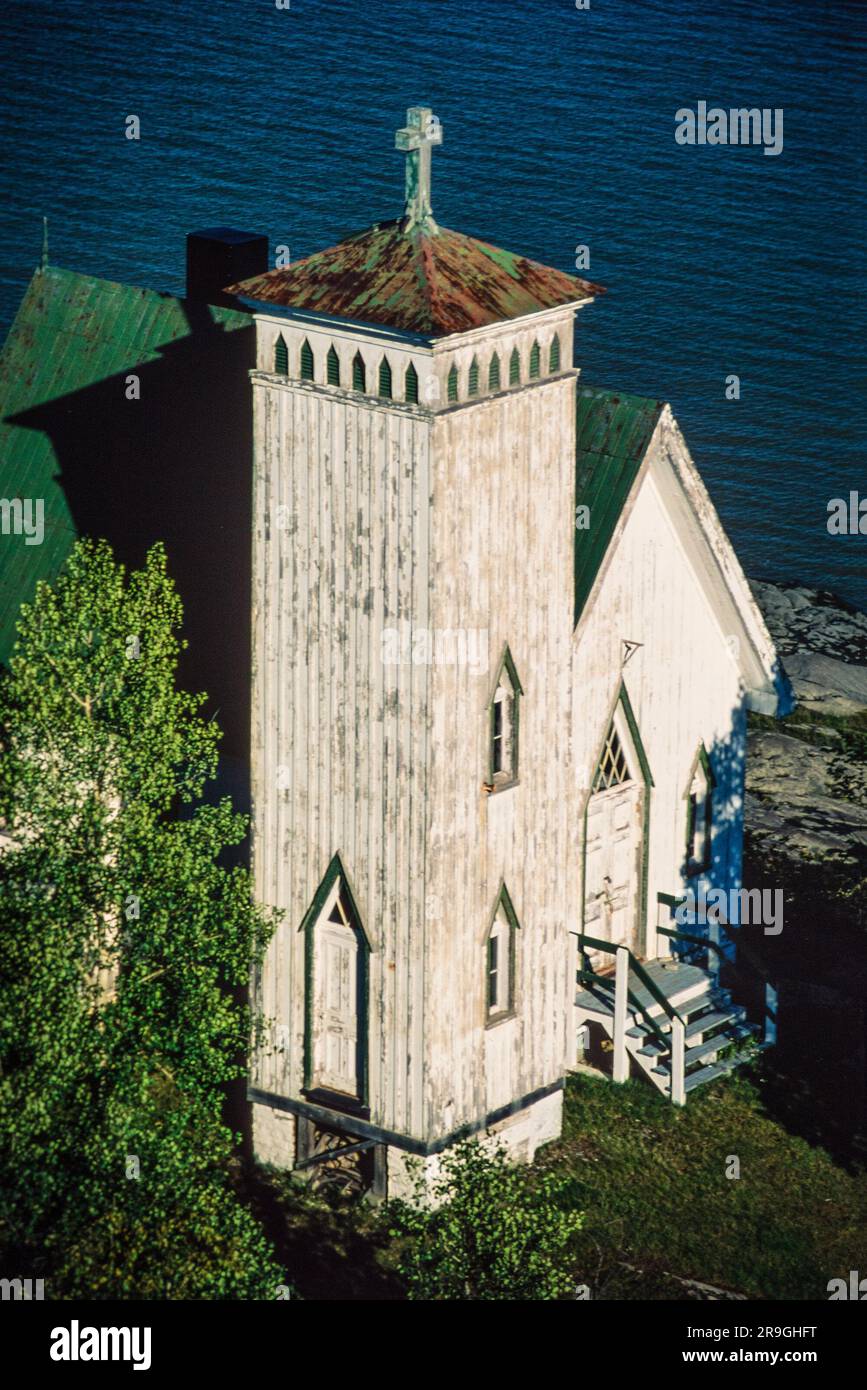 Aerial of Grosse-Ile, Quebec, PQ, Kanada Stockfoto