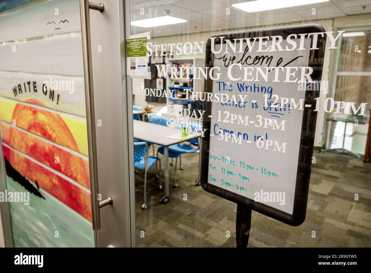 Deland Florida, Stetson University Schulcampus, DuPont-Ball Library, Schreibzentrum Stockfoto