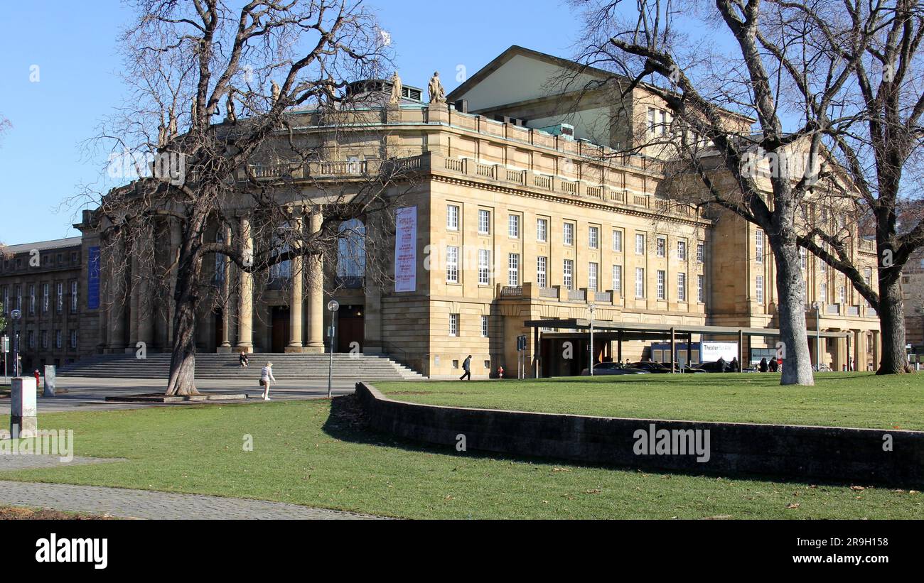 Staatsoper Stuttgart, Staatsoper Stuttgart, von 1909 bis 1912 erbautes Opernhaus des Architekten Max Littmann, Stuttgart, Baden-Württemberg Stockfoto