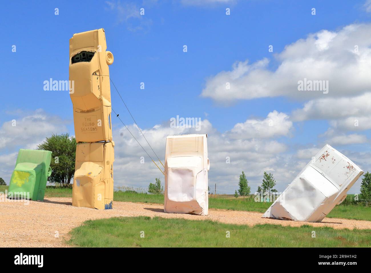 Die Skulptur "die vier Jahreszeiten" Stockfoto