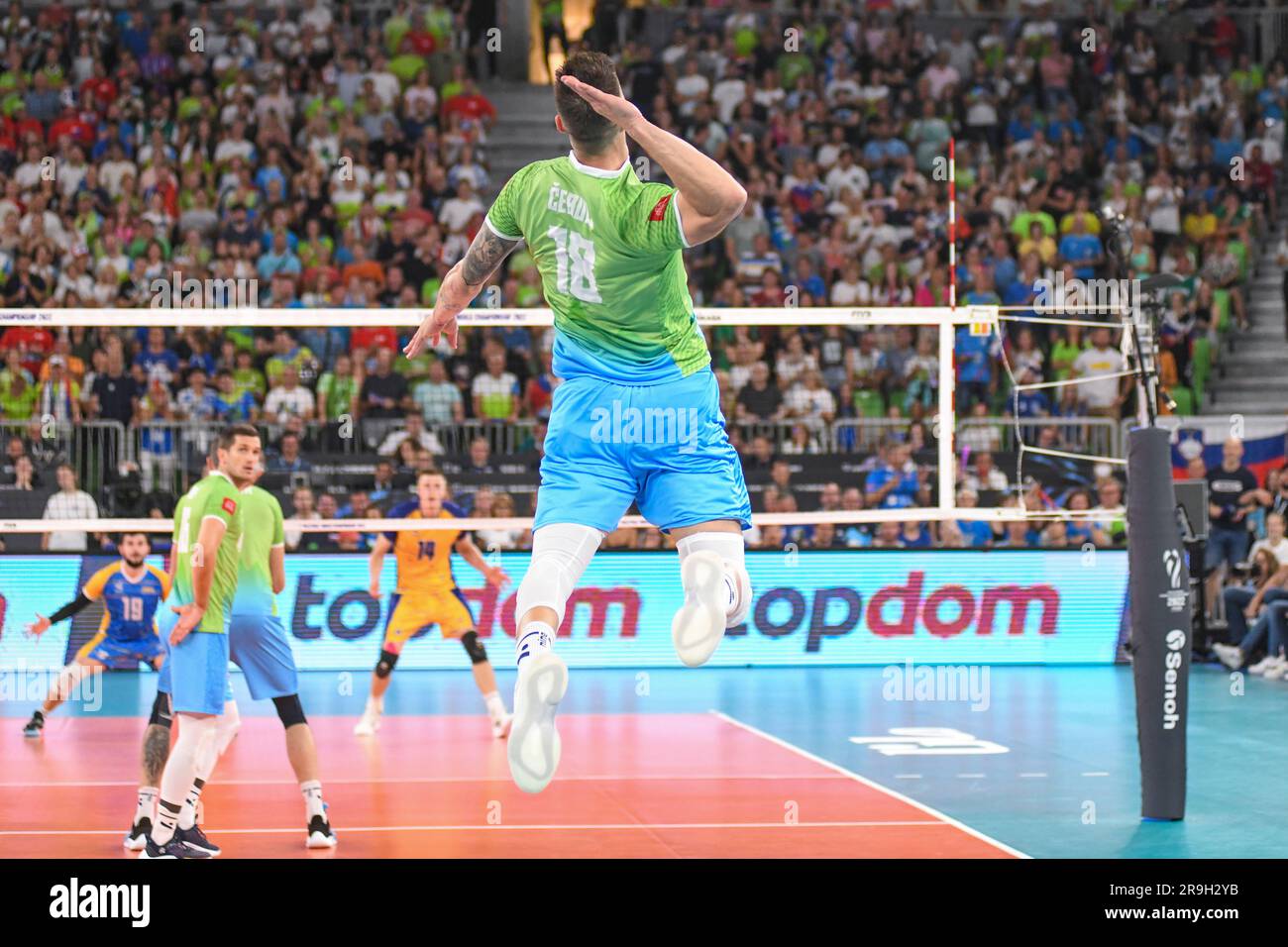 Klemen Cebulj (Slowenien). Volleyball-Weltmeisterschaft 2022. Viertelfinale Stockfoto