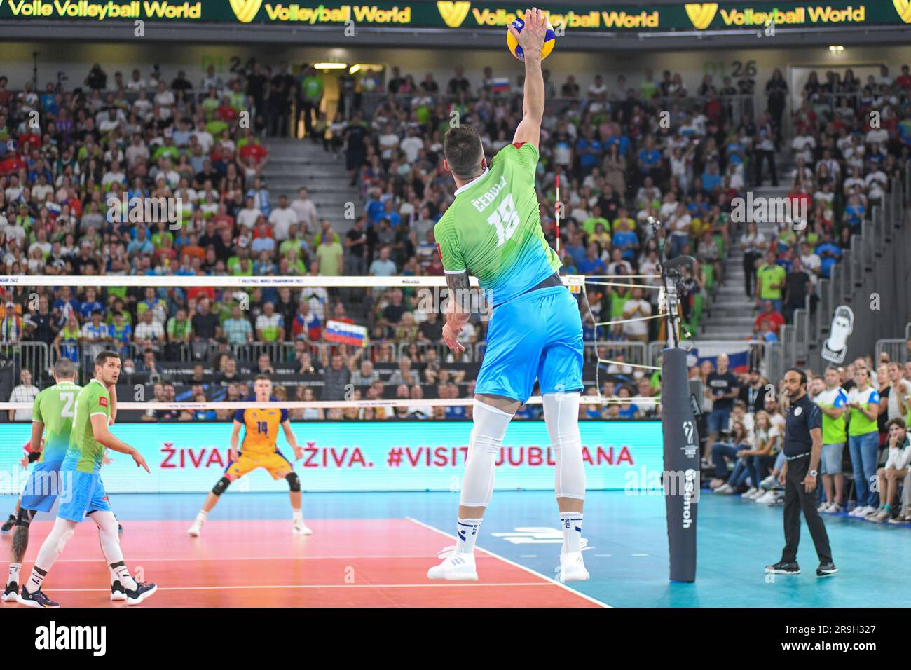 Klemen Cebulj (Slowenien). Volleyball-Weltmeisterschaft 2022. Viertelfinale Stockfoto