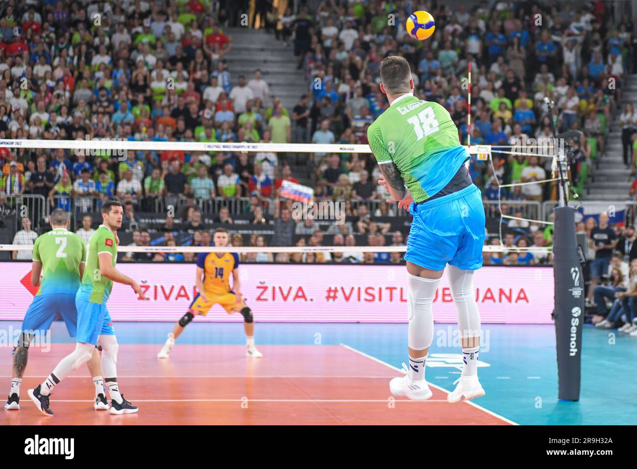 Klemen Cebulj (Slowenien). Volleyball-Weltmeisterschaft 2022. Viertelfinale Stockfoto