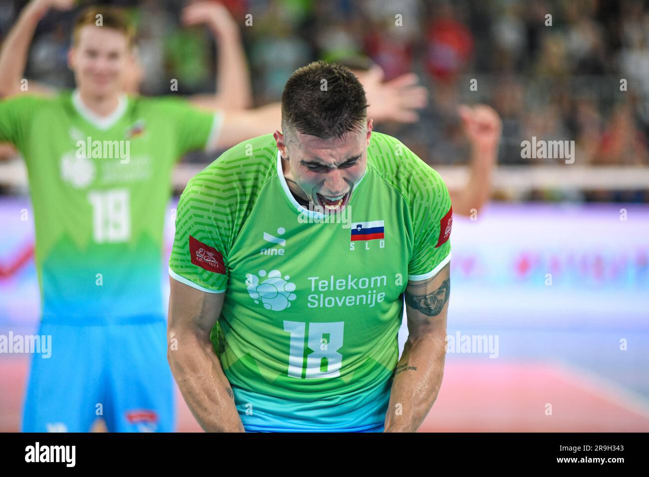 Klemen Cebulj (Slowenien). Volleyball-Weltmeisterschaft 2022. Viertelfinale Stockfoto