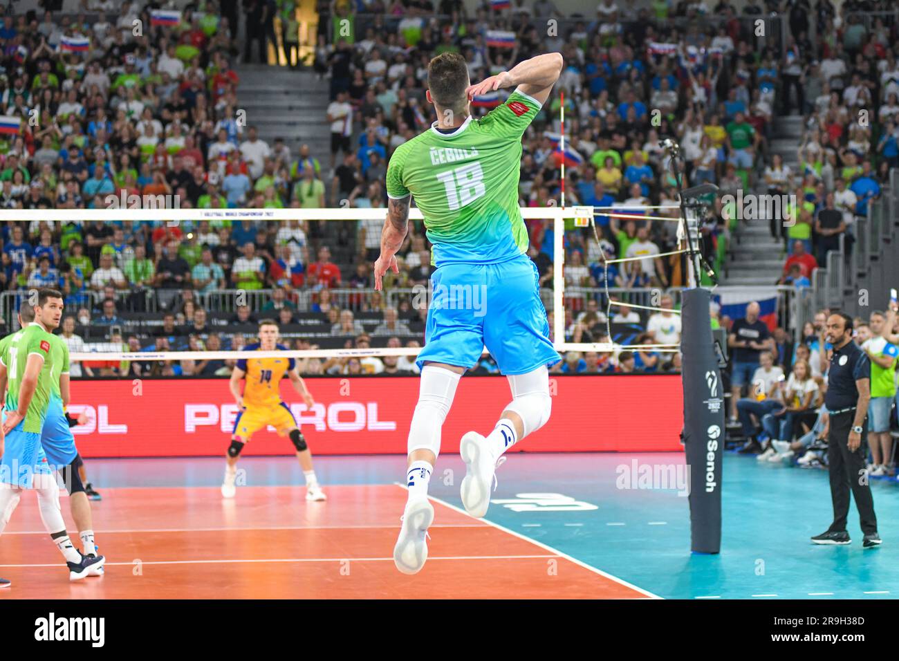 Klemen Cebulj (Slowenien). Volleyball-Weltmeisterschaft 2022. Viertelfinale Stockfoto