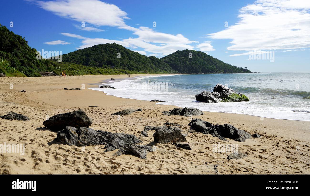 Praia do Buraco Beach, Balneario Camboriu, Santa Catarina, Brasilien Stockfoto