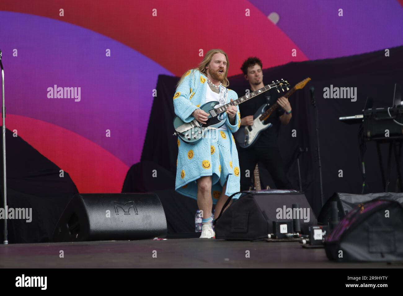 24. Juni 2023 London UK Sam Ryder präsentiert am zweiten Tag von American Express den BST Hyde Park in London, Großbritannien. Stockfoto