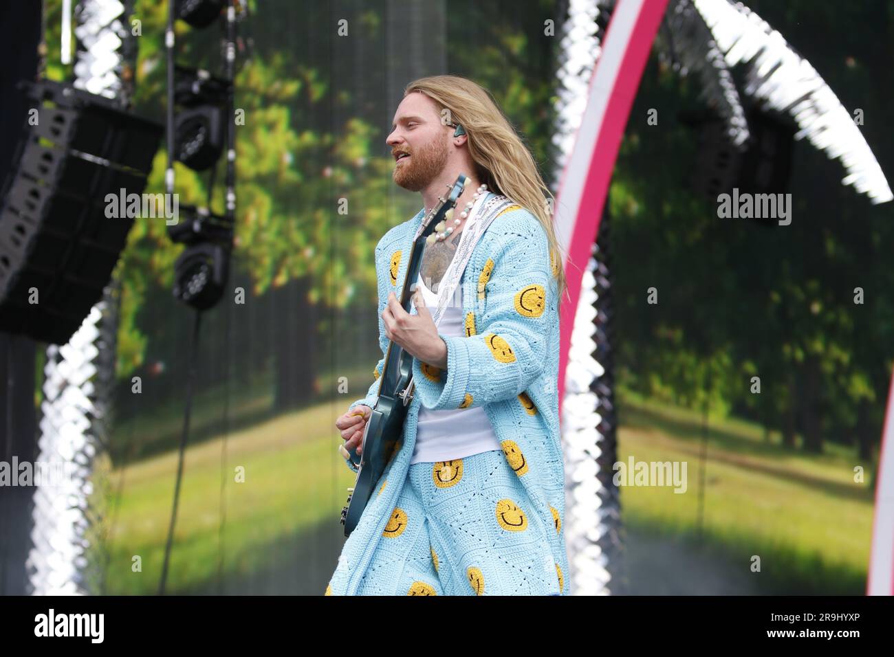 24. Juni 2023 London UK Sam Ryder präsentiert am zweiten Tag von American Express den BST Hyde Park in London, Großbritannien. Stockfoto