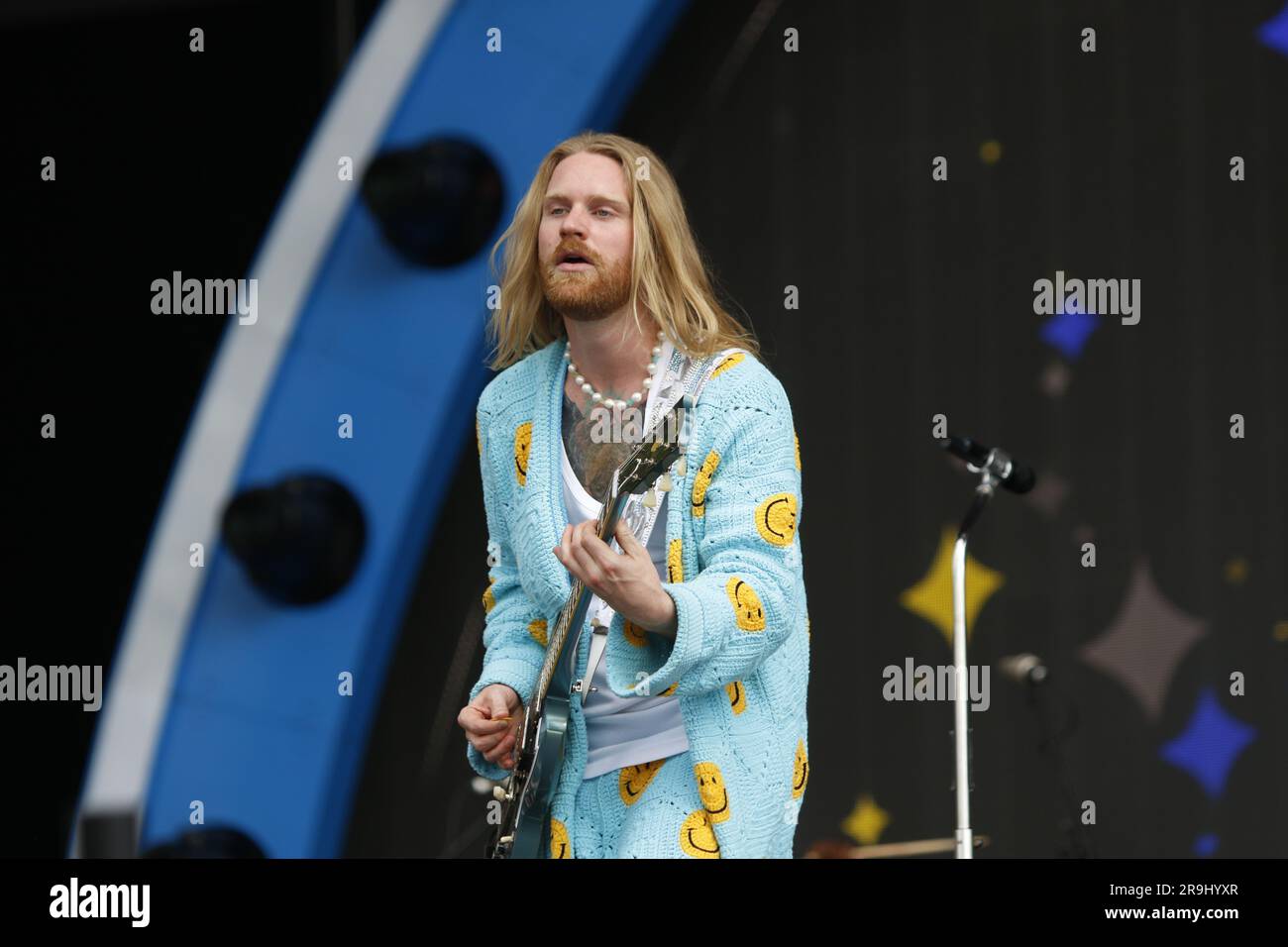 24. Juni 2023 London UK Sam Ryder präsentiert am zweiten Tag von American Express den BST Hyde Park in London, Großbritannien. Stockfoto