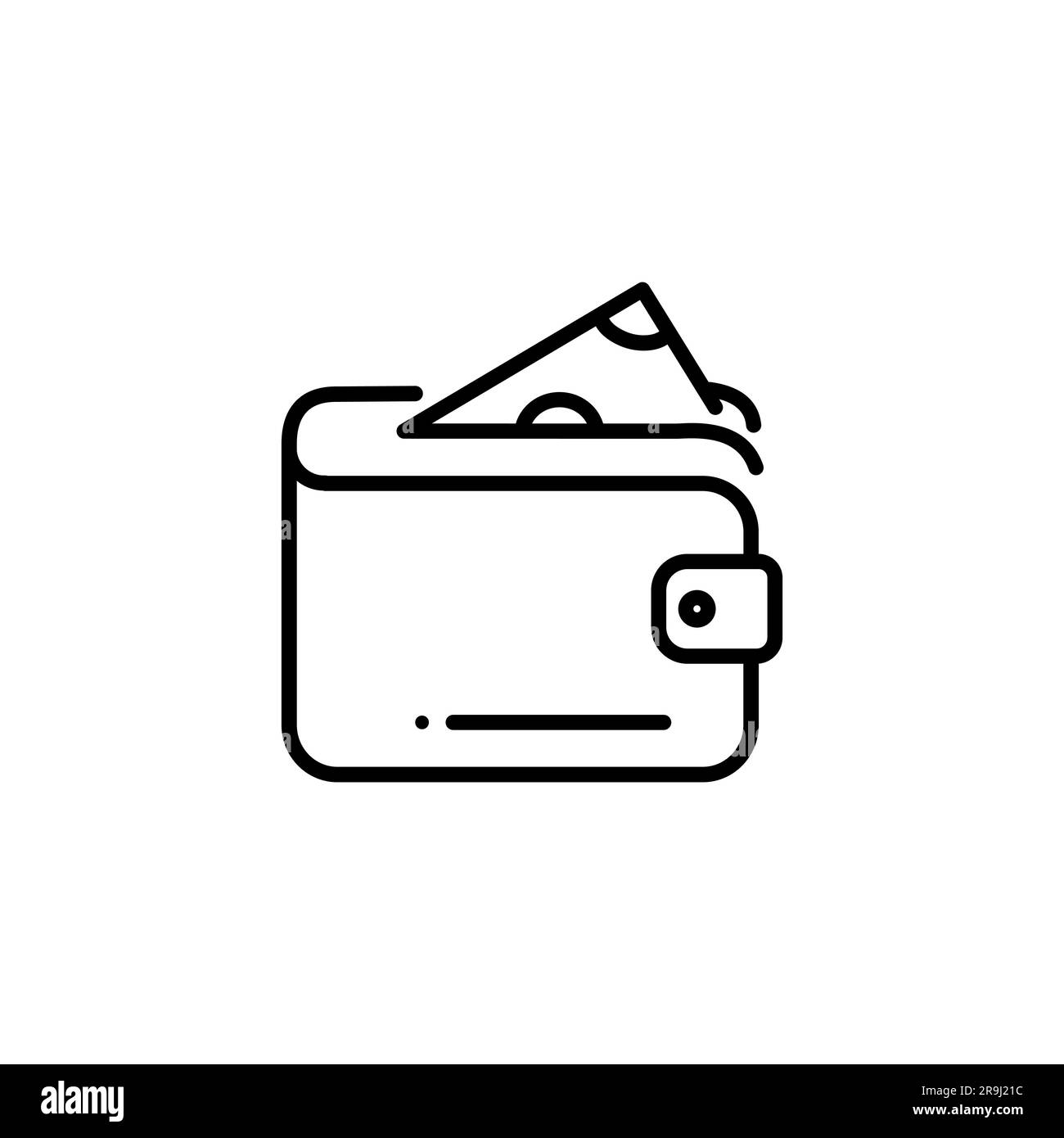 Vektorgrafik des Wallet-Symbols im Hintergrund Stock Vektor