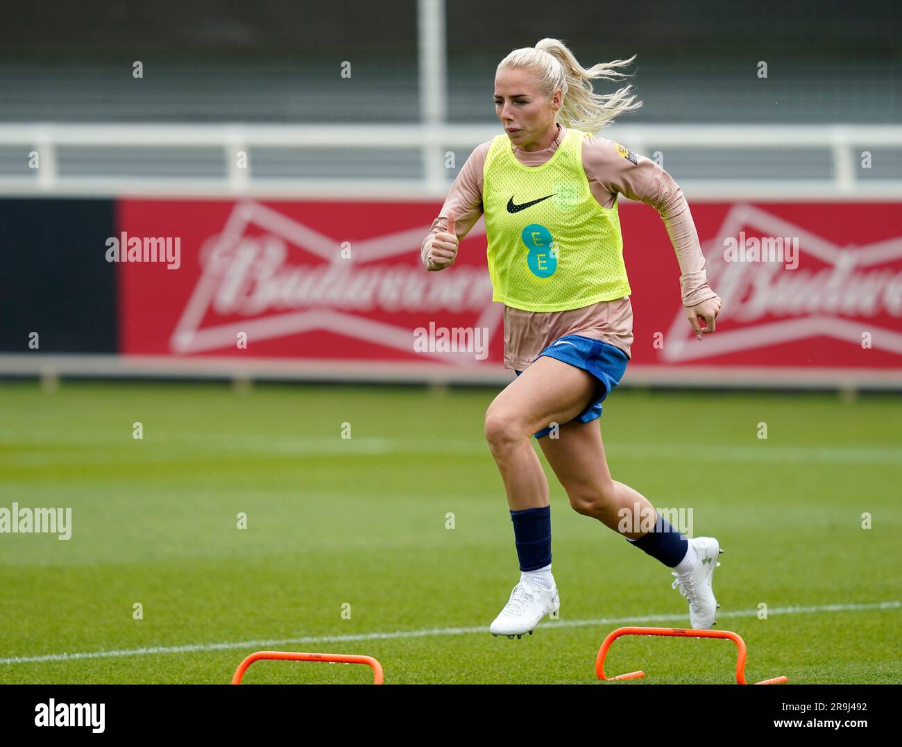 Alex Greenwood von England Women während eines offenen Trainings im St. George's Park, Burton on Trent. Foto: 27. Juni 2023. Das Bild sollte lauten: Andrew Yates/Sportimage Credit: Sportimage Ltd/Alamy Live News Stockfoto