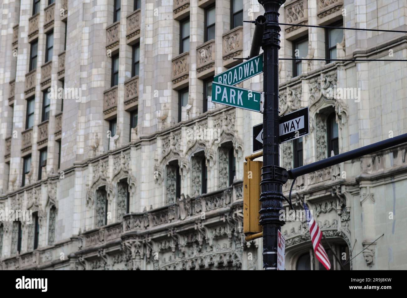 Woolworth Building, Broadway Street, New York City, USA Stockfoto