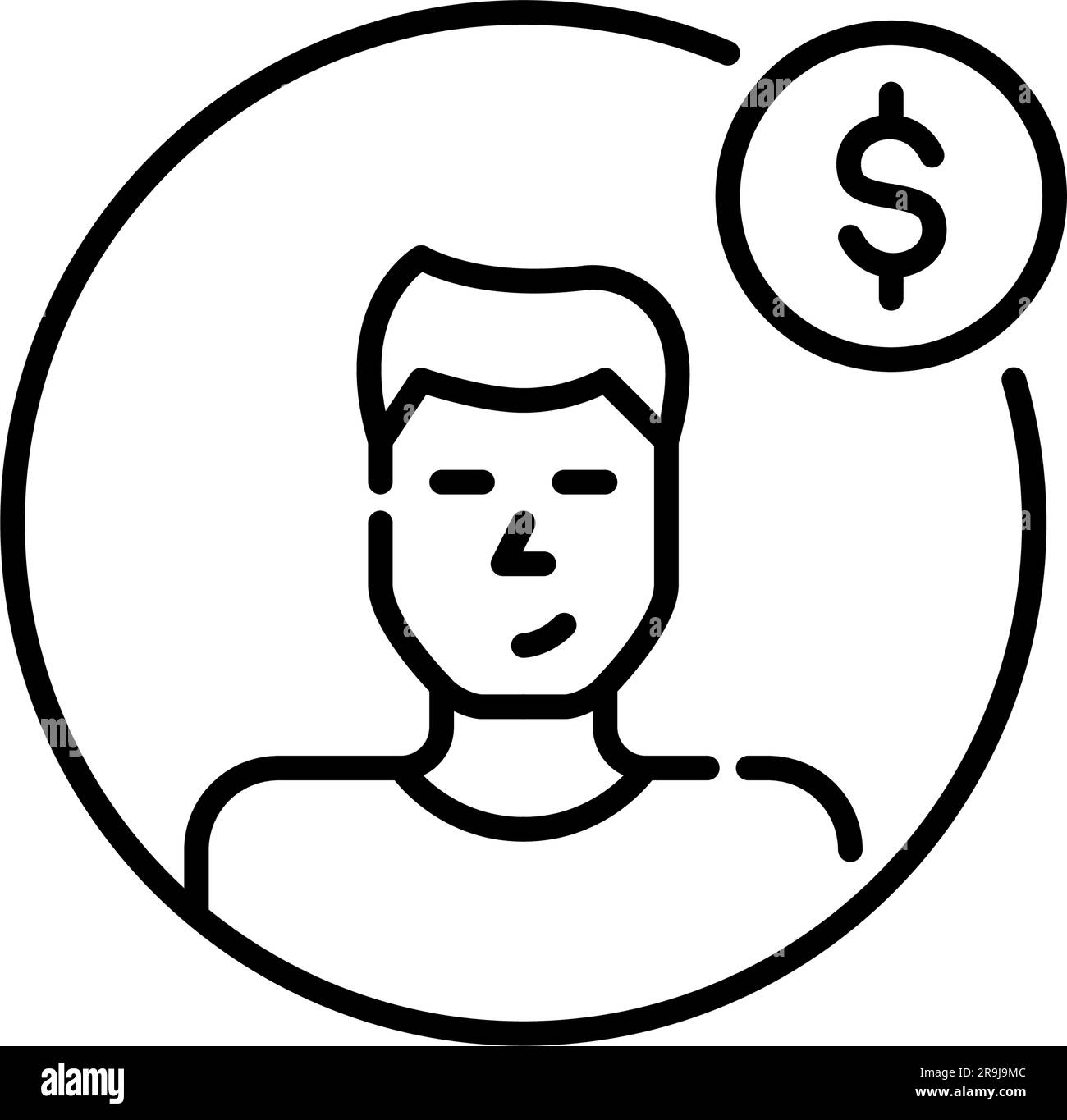 Profilbild für Premium-Mitglieder Mann mit kostenpflichtigem Abonnement. Avatar für männliche Benutzer. Symbol für Pixel Perfect Stock Vektor