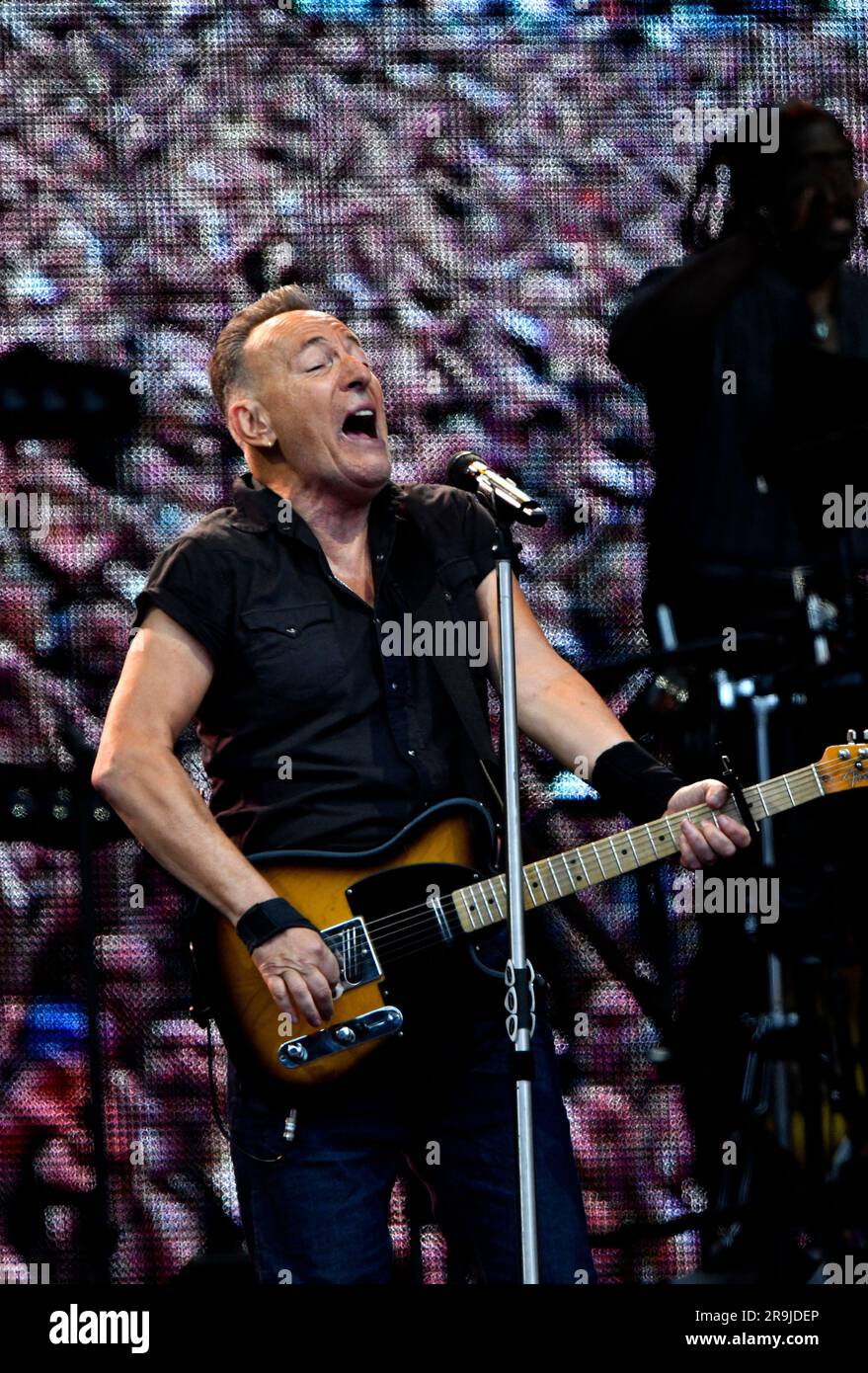 GÖTEBORG 20230626 Bruce Springsteen bei seinem zweiten Konzert 2023 in Nya Ullevi, Göteborg. Foto: Jan Fleischmann / TT / Code 75524 Stockfoto