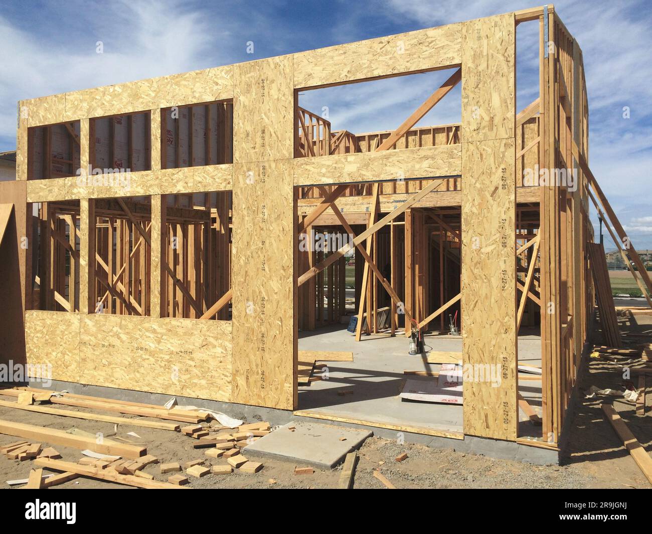 Bau eines neuen Hauses Stockfoto