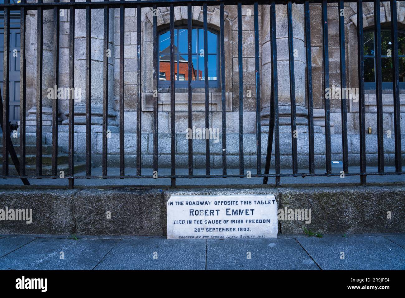Robert Emmet Memorial Tablet in Dublin, Irland Stockfoto