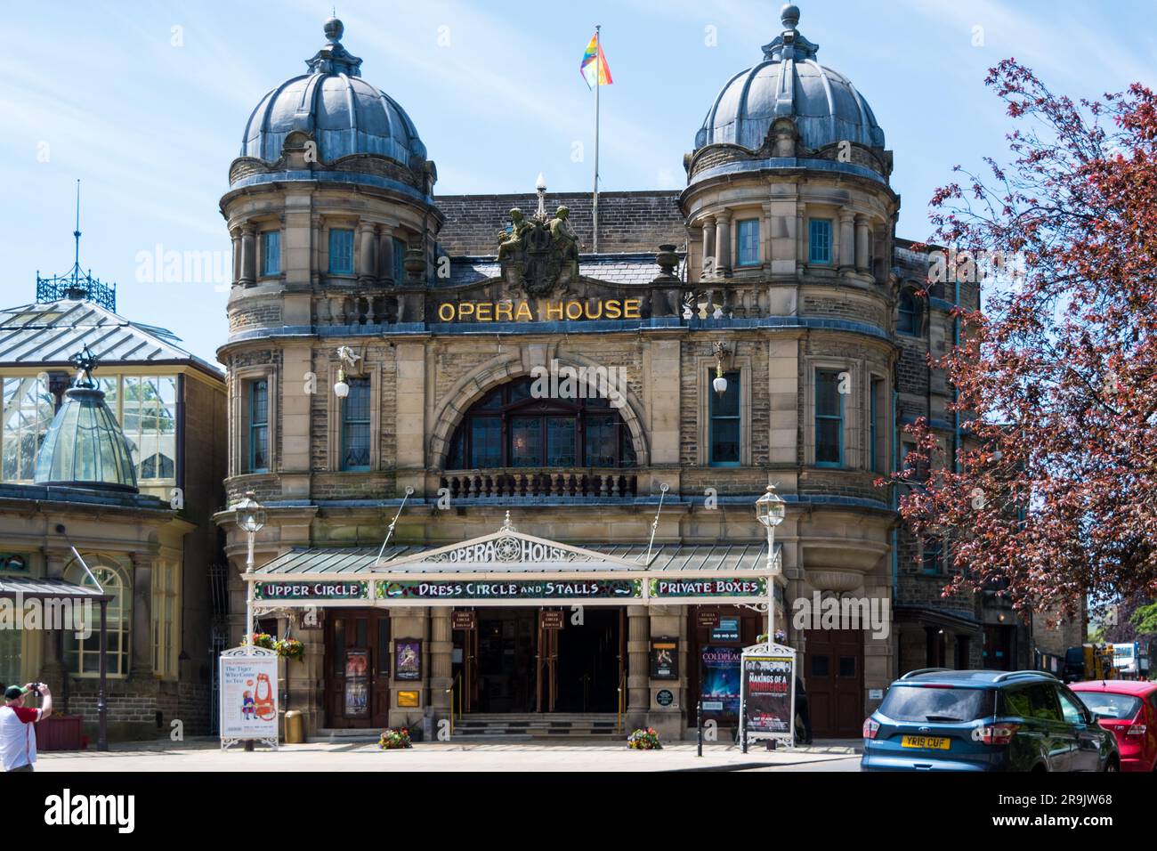 Buxton Opera House in The Sunshine, Peak District Derbyshire England Großbritannien Stockfoto
