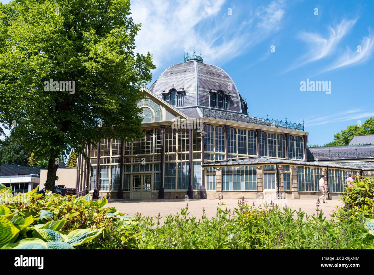 Octagon Hall in the Sunshine - befindet sich in Buxton Pavilion Gardens Derbyshire England Großbritannien Stockfoto