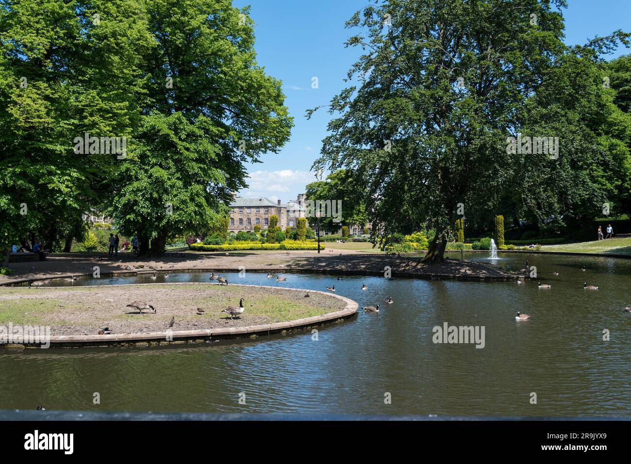 The Pavilion Gardens, Buxton, Derbyshire Peak District, England, Großbritannien. Stockfoto