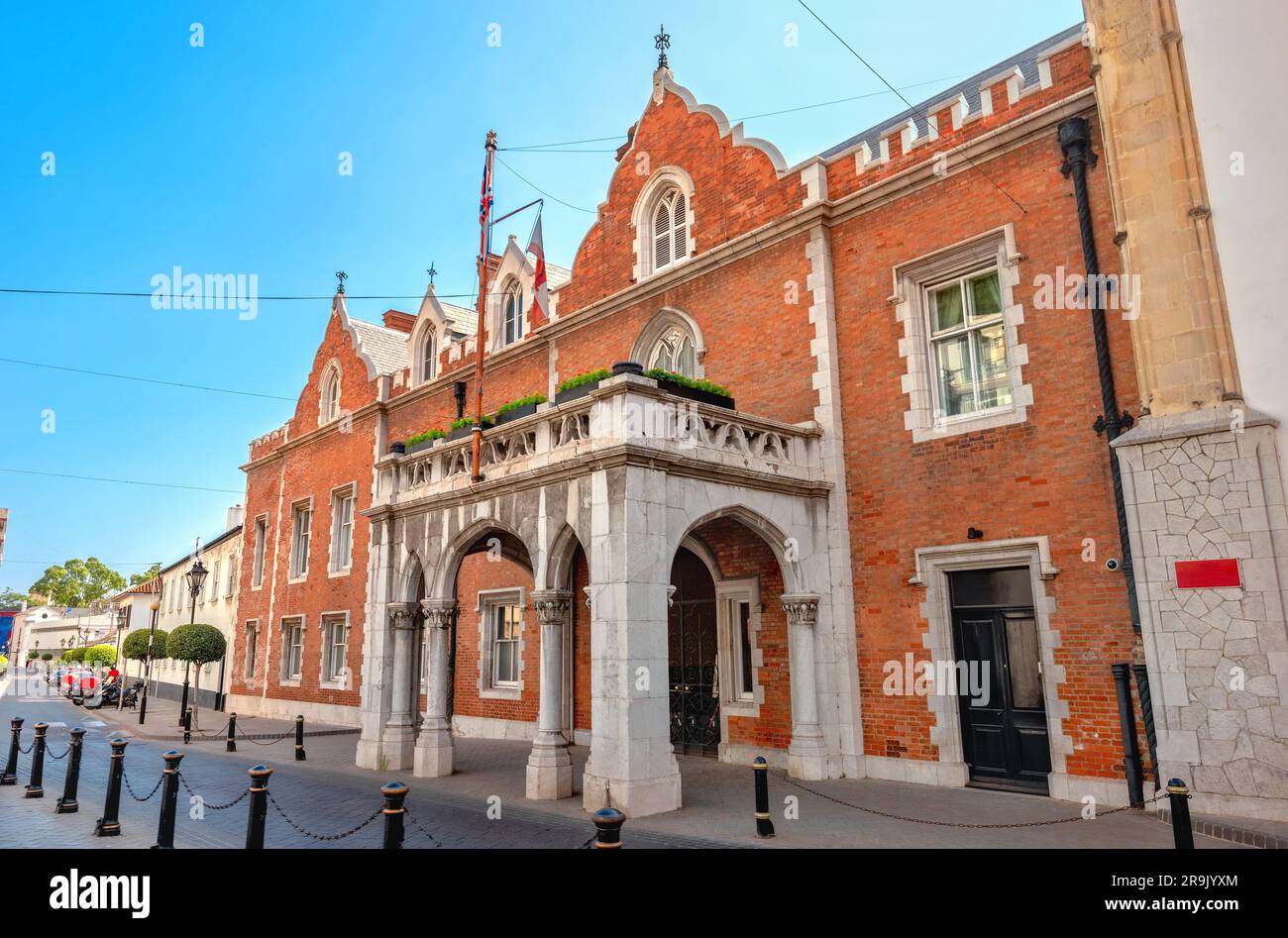 Das Kloster Franziskaner, offizielle Residenz des Gouverneurs in Gibraltar. Britisches Territorium, Europa Stockfoto