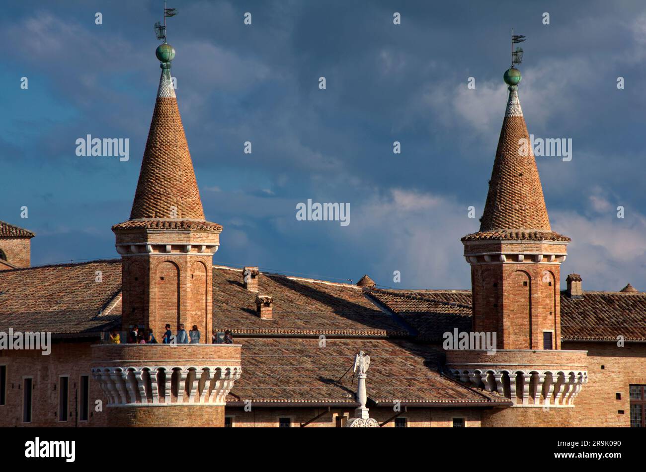 Participolare del Palazzo ducale di Urbino Stockfoto