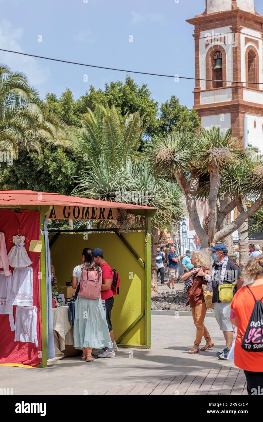 Jährliche Feria de Artesania (Handwerksmesse) auf den Kanarischen Inseln Antigua Fuerteventura Spanien Stockfoto