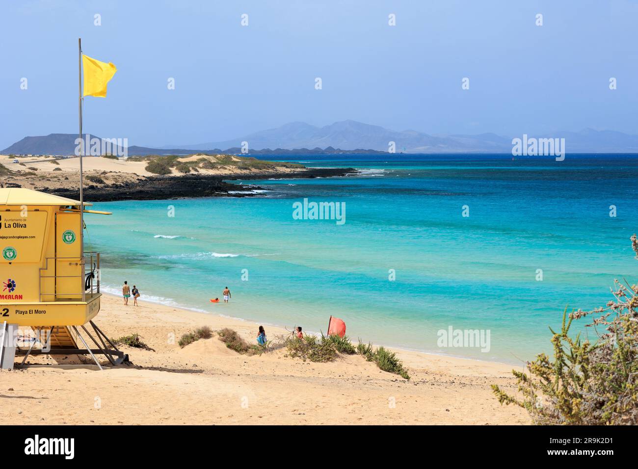 Playa Alzada Corralejo Nationalpark Fuerteventura Kanarische Inseln Spanien Stockfoto