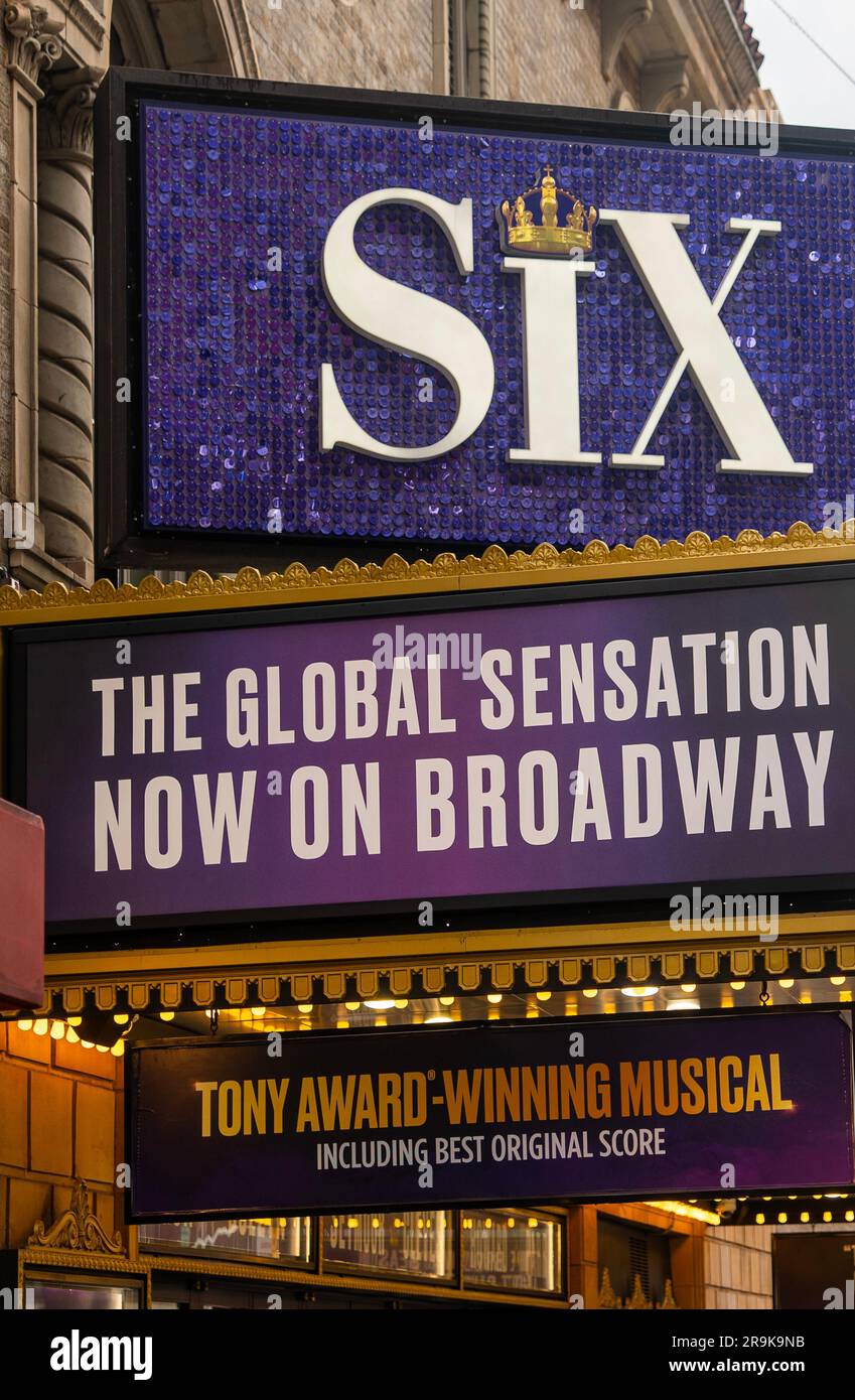 SECHS Mal das Musical am Broadway im Lena Horn Theater West 47. Street Manhattan NYC Stockfoto