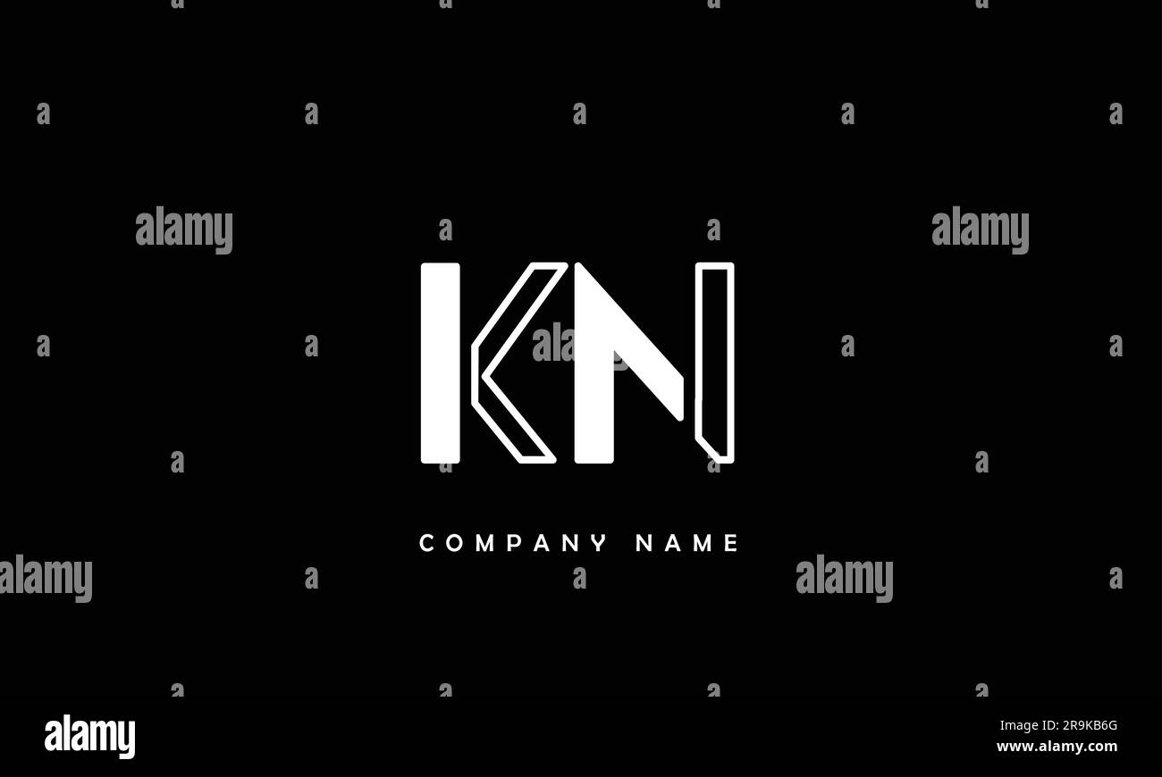 KN, NK – Monogramm mit abstrakten Buchstaben und Logo Stock Vektor