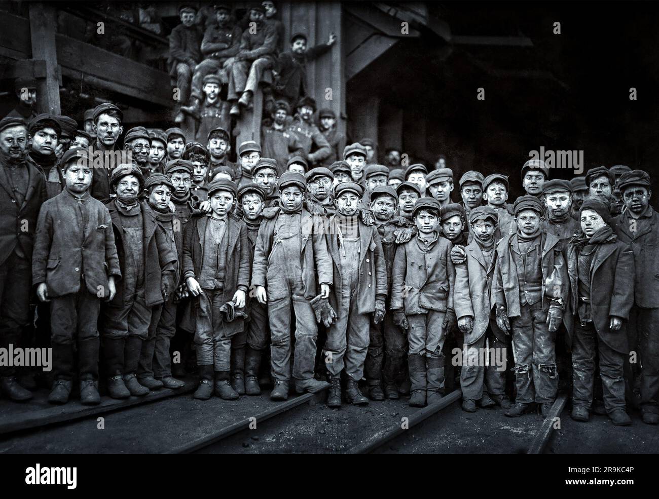 kinderarbeit in Pennsylvania, USA 1910 Stockfoto