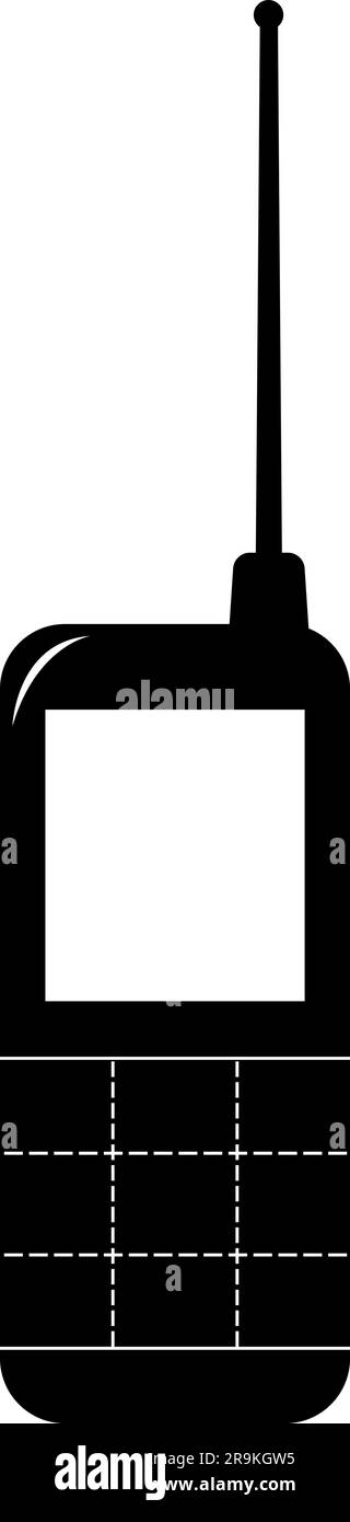 Schwarz-weißes Mobiltelefon Smartphone Mobiltelefon Mobiltelefon Symbol transparenter Hintergrund EPS Vector Art Pack Stock Vektor