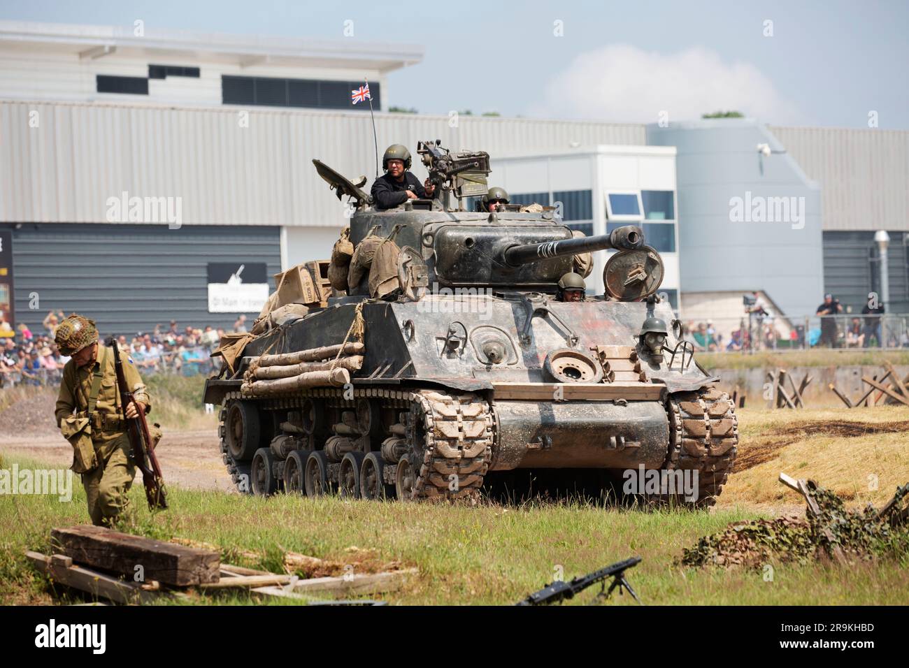 M4A3(76)W HVSS Sherman Tank, Tankfest 2023, Bovington, Vereinigtes Königreich Stockfoto