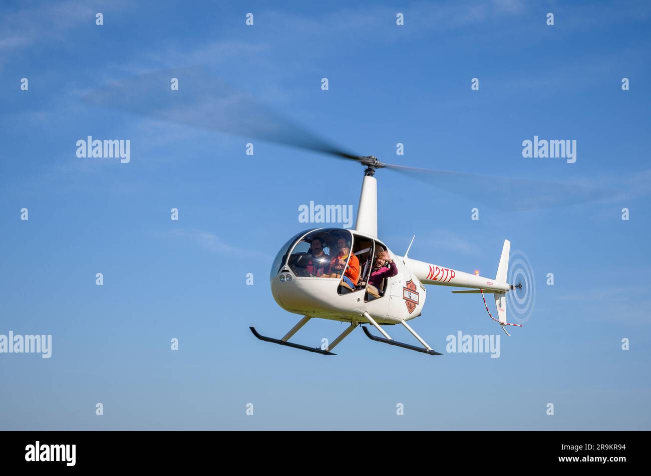 Hubschrauberrundflug über den Badlands-Nationalpark, South Dakota. Stockfoto